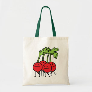 Bolsa Tote Radish Happy Bunch - Rabanetes sendo feliz!