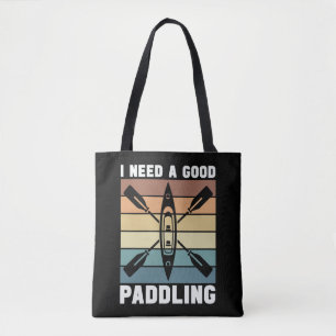 Bolsa Tote Rafting Preciso De Um Bom Paddle Retro Kayak.