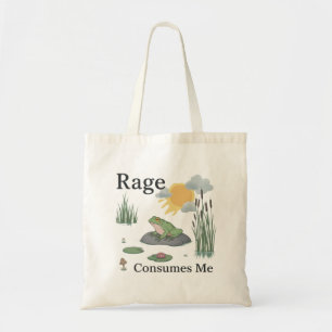Bolsa Tote Rage Me Consome Sapo Lagoa Meme Sapo Estilo Vintag
