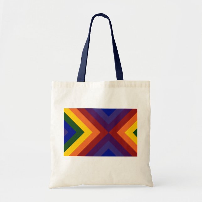 Bolsa Tote Rainbow Chevrons (Frente)