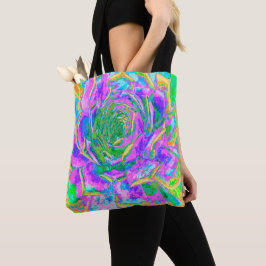 Bolsa Tote Rainbow Colors Fiesta Succulent Sedum Rosette