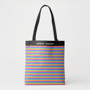 Bolsa Tote Rainbow Covenant Multicolor Striped
