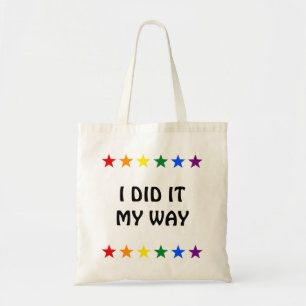 Bolsa Tote RAINBOW FLAG STARS + suas ideias