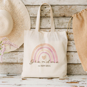 Bolsa Tote Rainbow Heart Grandma Gift