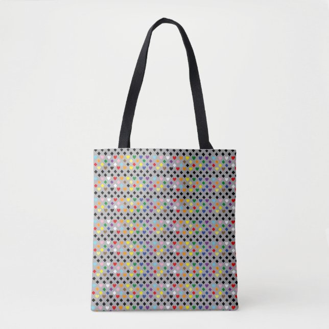 Bolsa Tote Rainbow Hearts (Frente)