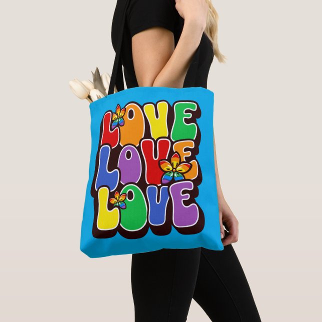 Bolsa Tote Rainbow Love (Close Up)
