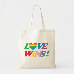 Bolsa Tote Rainbow Love ganha Bag Heart Tote