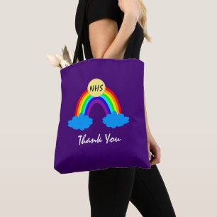 Bolsa Tote Rainbow & Obrigado a "NHS"/bolsas de moda Grã-Bret