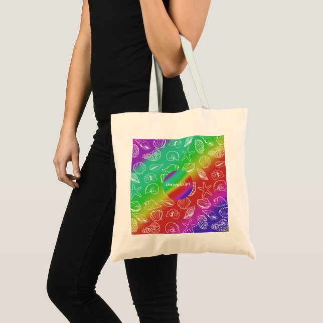 Bolsa Tote Rainbow Shellfish - Nome do Adição (Frente (produto))