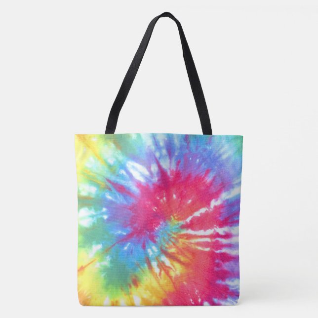 Bolsa Tote Rainbow Swirl Tie-Dye (Frente)