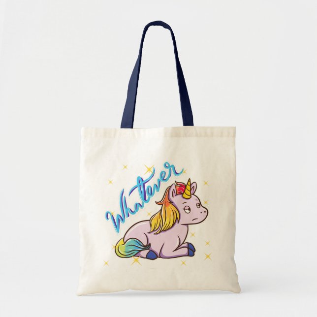 Bolsa Tote Rainbow Unicorn Independentemente da Gag (Frente)