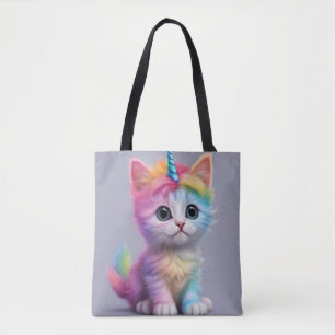 Bolsa Tote Rainbow Unicorn Kitten