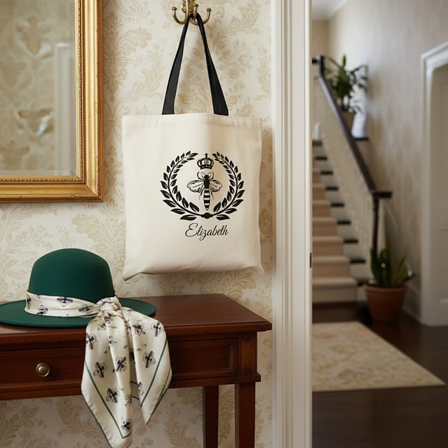 Bolsa Tote Rainha abelha personalizada (Criador carregado)