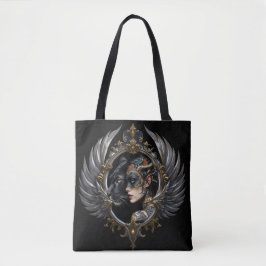 Bolsa Tote Rainha da Sombra – Emblema do Espírito da Pantera.
