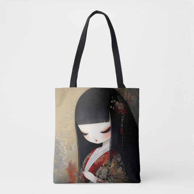 Bolsa Tote Rainha de anime volumosa (Frente)