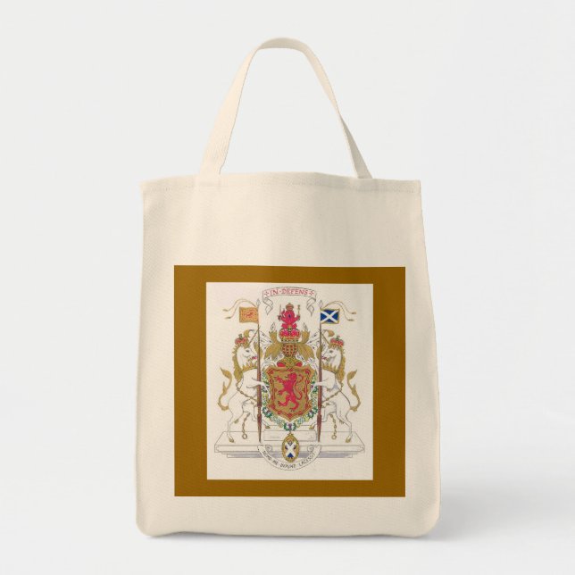 BOLSA TOTE RAINHA DE MARY DA CORTE ESCOCESA DOS BRAÇOS (Frente)