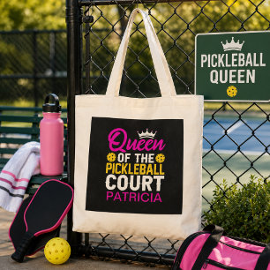 Bolsa Tote Rainha Divertida da Quadra de Pickleball Personali