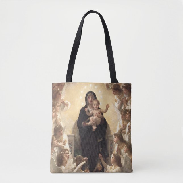 Bolsa Tote Rainha dos Anjos Regina Angelorum de Bouguereau (Frente)