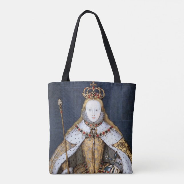 Bolsa Tote Rainha Elizabeth I da Inglaterra em Coronation Rob (Verso)