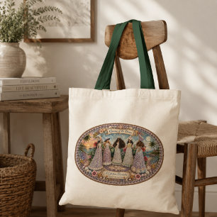 Bolsa Tote Rainhas da Alma do Oceano Arte inspirada no oceano