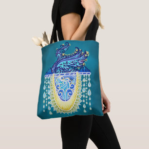 Bolsa Tote Raio de Peacock Real