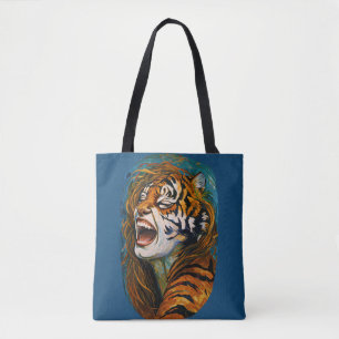 Bolsa Tote Raio do Coração Selvagem - Tigresa Colorida