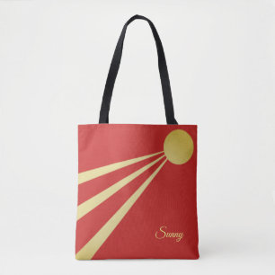 Bolsa Tote Raios de Sol no Vermelho