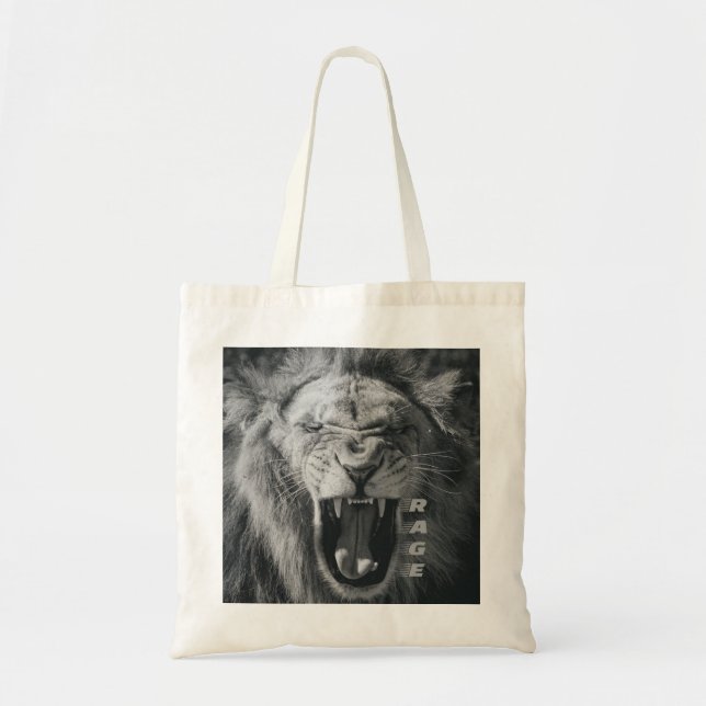 Bolsa Tote Raios Leões Pretos e Brancos (Frente)