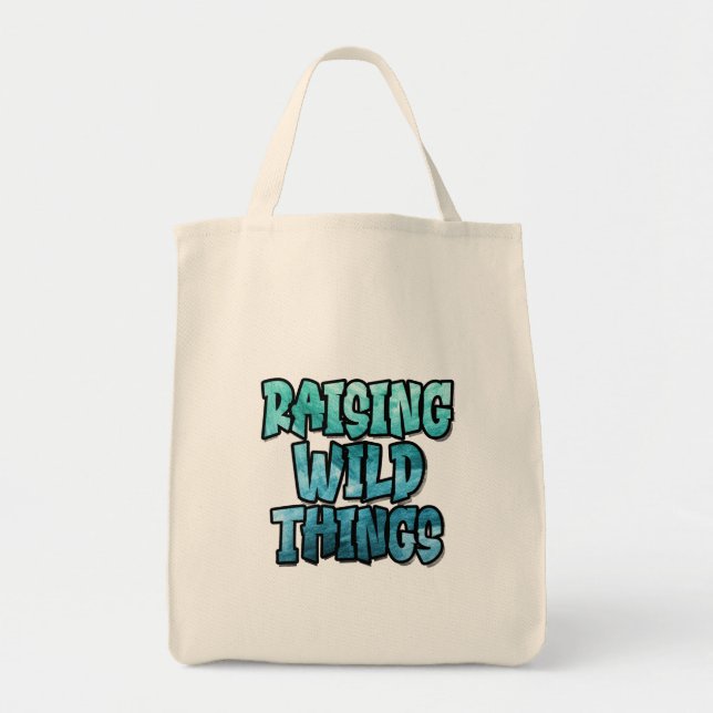 Bolsa Tote Raising Wilds, Typografia do Grafite Negrito (Frente)