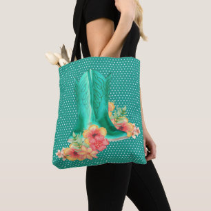 Bolsa Tote Raízes E Flores Ocidentais Com Fundo