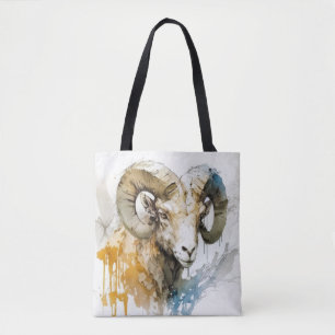 Bolsa Tote Ram Retrait Animal Painting Willife Outdoor Art