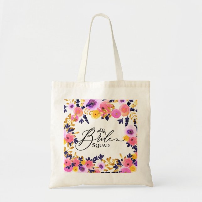Bolsa Tote Ramalhete Floral - Time da Noiva (Frente)