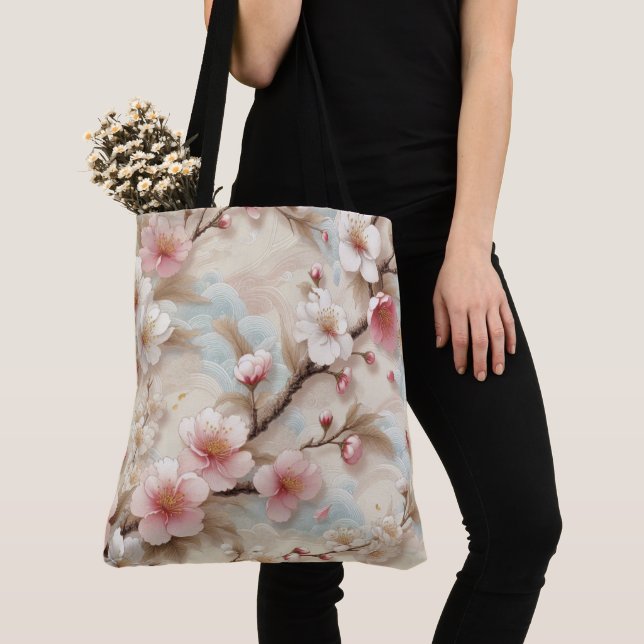 Bolsa Tote Ramificações do Flor da Maçã (Close Up)