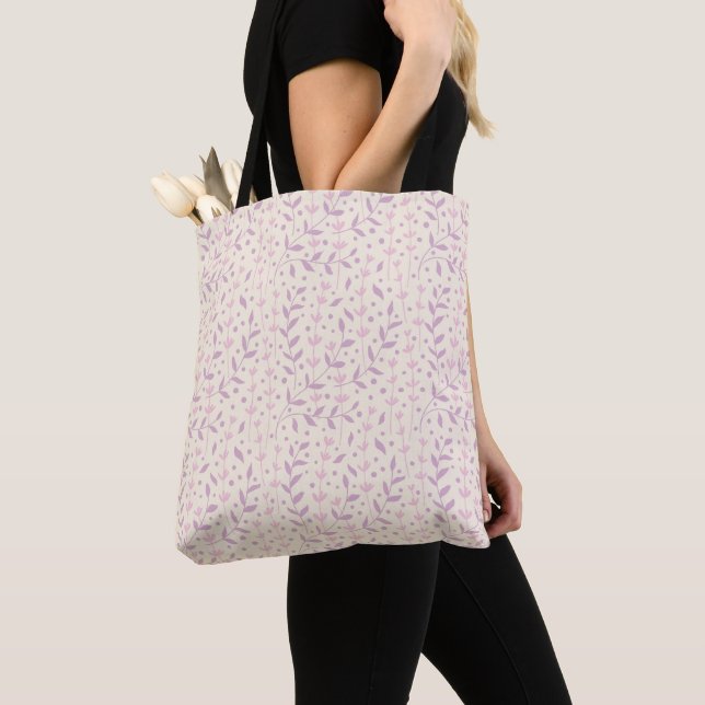 Bolsa Tote Ramos de Prado de Rosto Rosado de Primavera (Close Up)