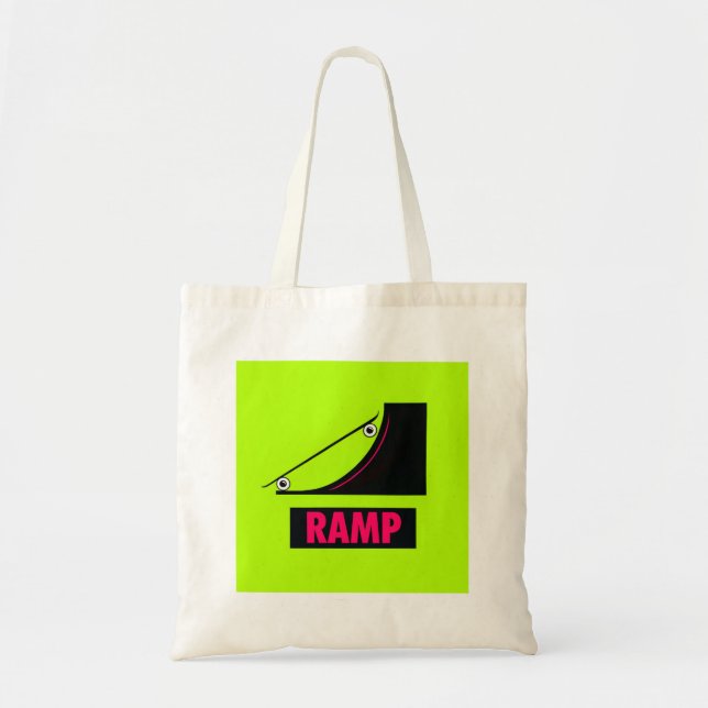 Bolsa Tote Rampa de Skate Minimalista 3D  (Frente)
