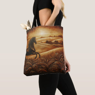 Bolsa Tote Rancho de Couro Pôr do Sol