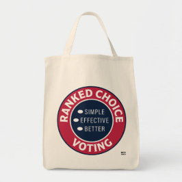 Bolsa Tote Ranked Choice Votando selo e opções