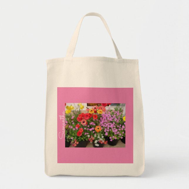 Bolsa Tote Rannunculus Primavera Bulbs Flor Flor (Frente)