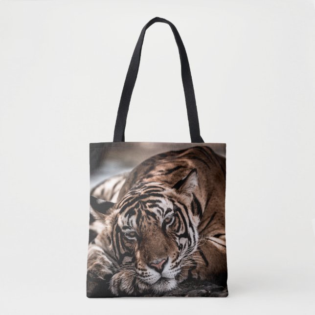 Bolsa Tote ranthambore selvagem tigre macho Imagem de arte (Frente)