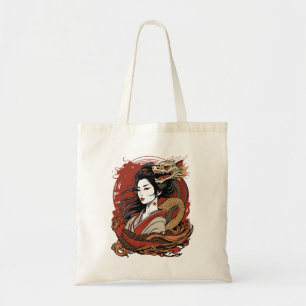 Bolsa Tote Rapariga Asiática Dragão chinês
