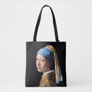 Bolsa Tote Rapariga com pérolas a ouvir o Johannes Vermeer