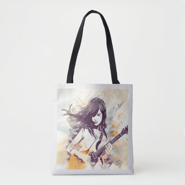 Bolsa Tote Rapariga com vibrações musicais (Frente)