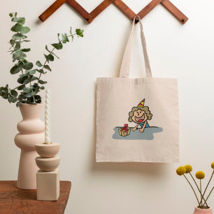 Bolsa Tote Rapariga De Aniversário Com Presente