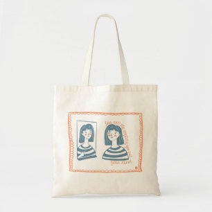 Bolsa Tote Rapariga de desenho de arte 