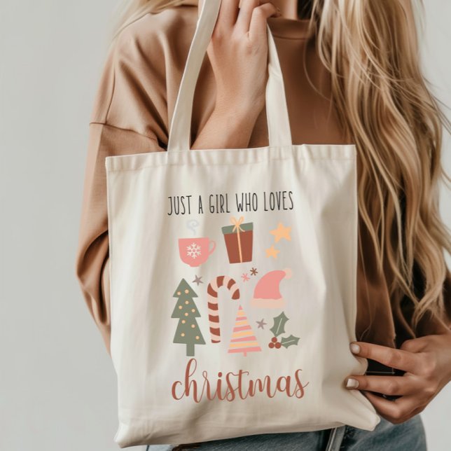 Bolsa Tote Rapariga de Natal (Criador carregado)