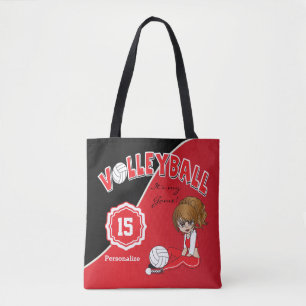 Bolsa Tote Rapariga de Voleibol Vermelho