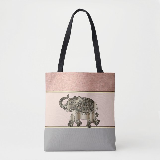 Bolsa Tote Rapariga Moderna com distribuição,Elefante (Frente)