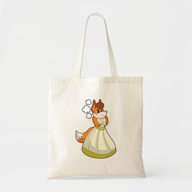 Bolsa Tote Rapariga-raposa com vestido de noiva.PNG (Frente)