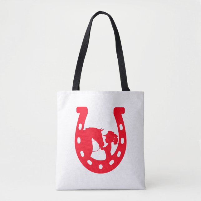 Bolsa Tote Rapariga Vermelha e Cavalo (Frente)
