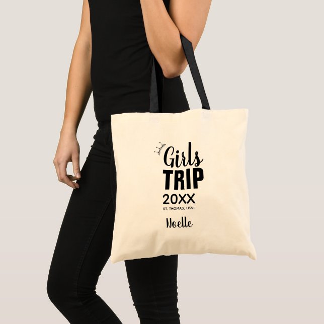 Bolsa Tote Raparigas com Coroa, Ano e Nome (Frente (produto))